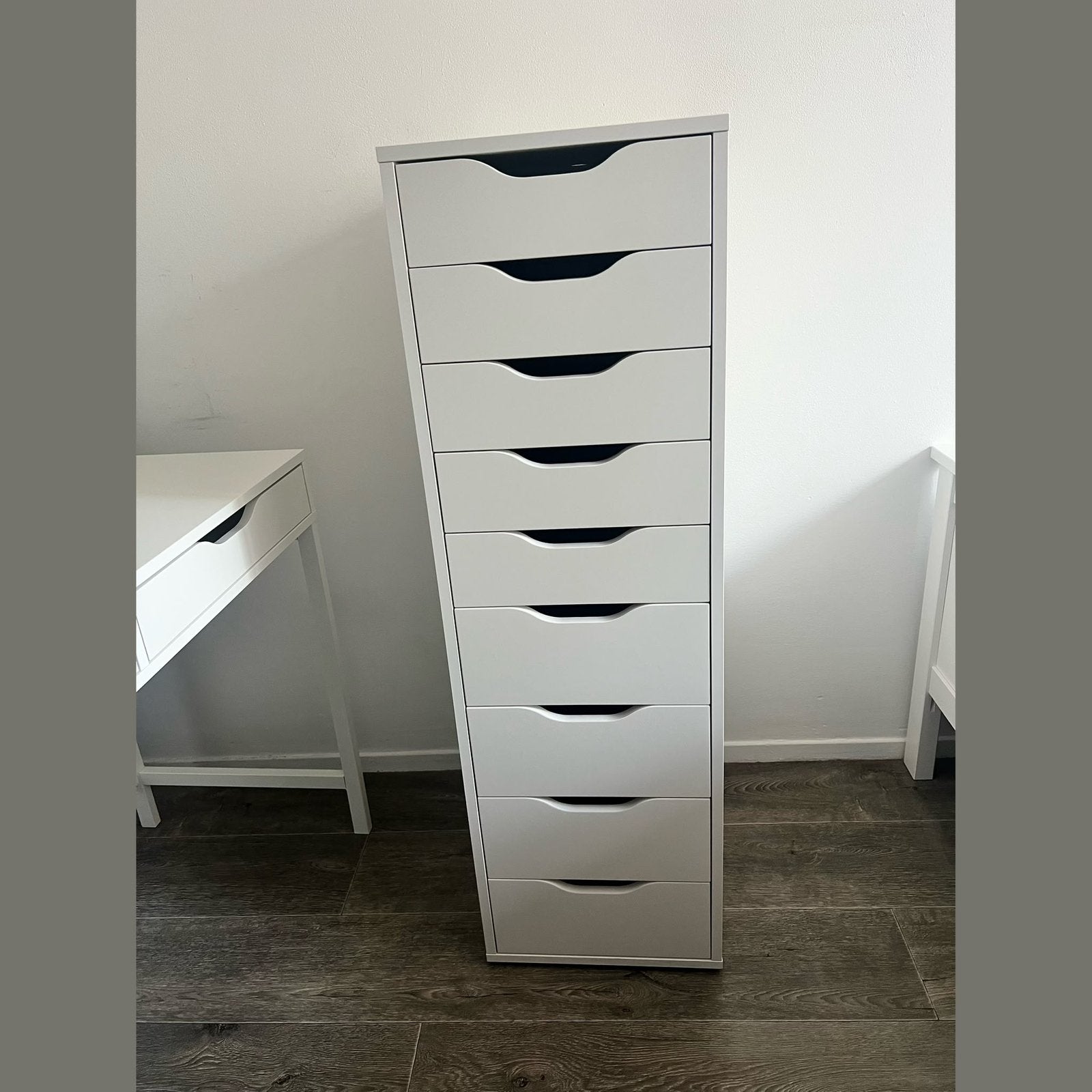 IKEA ladeblok met 9 lades , wit , 36x116cm, Ophalen, Minder dan 50 cm, 5 laden of meer, 100 tot 150 cm