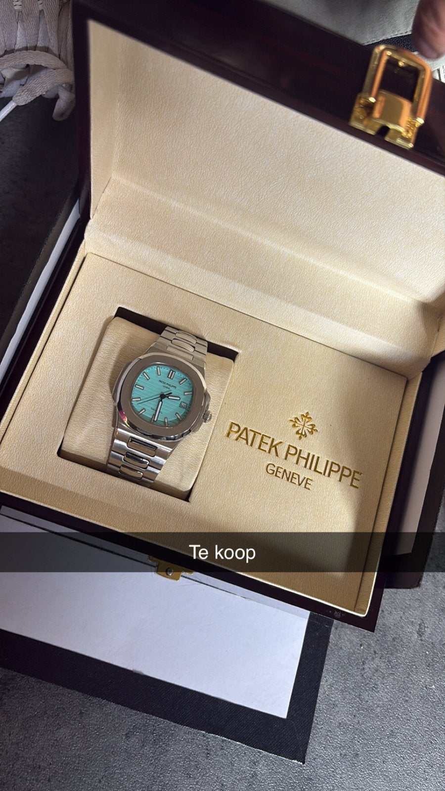 Patek Philippe Nautilus Tiffany Blue, Sieraden, Tassen en Uiterlijk, Horloges | Heren, Overige merken, Staal, Polshorloge, Ophalen of Verzenden