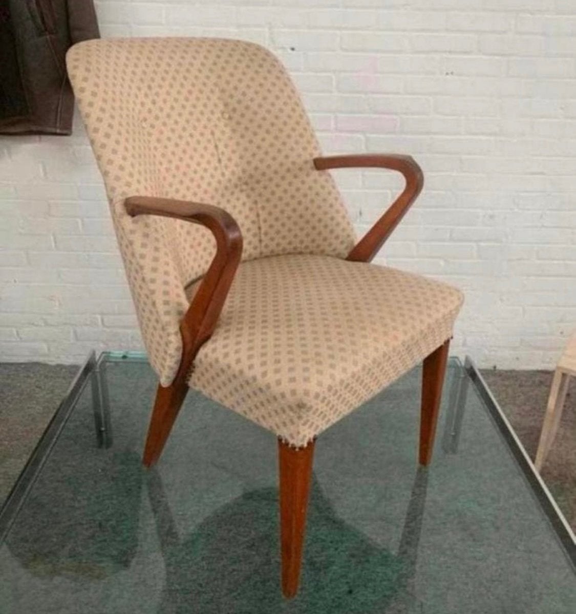 Fauteuil Pastoe teakhouten fauteuiltje uit de jaren 60., Ophalen of Verzenden