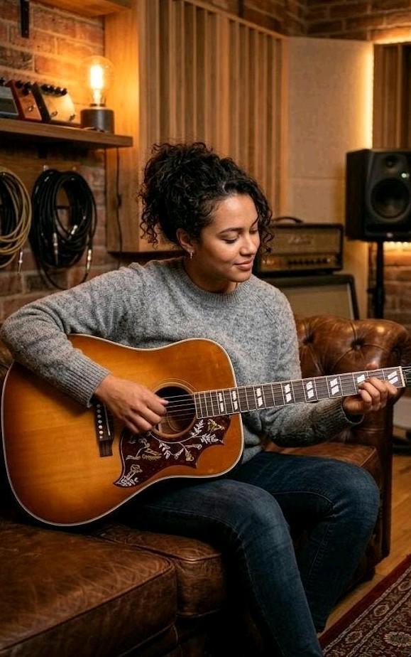 ♠️ Hummingbird Sigma DM SG5 semi-electric in Nieuwstaat, Verzenden, Zo goed als nieuw, Western- of Steelstringgitaar, Met (piezo-)element