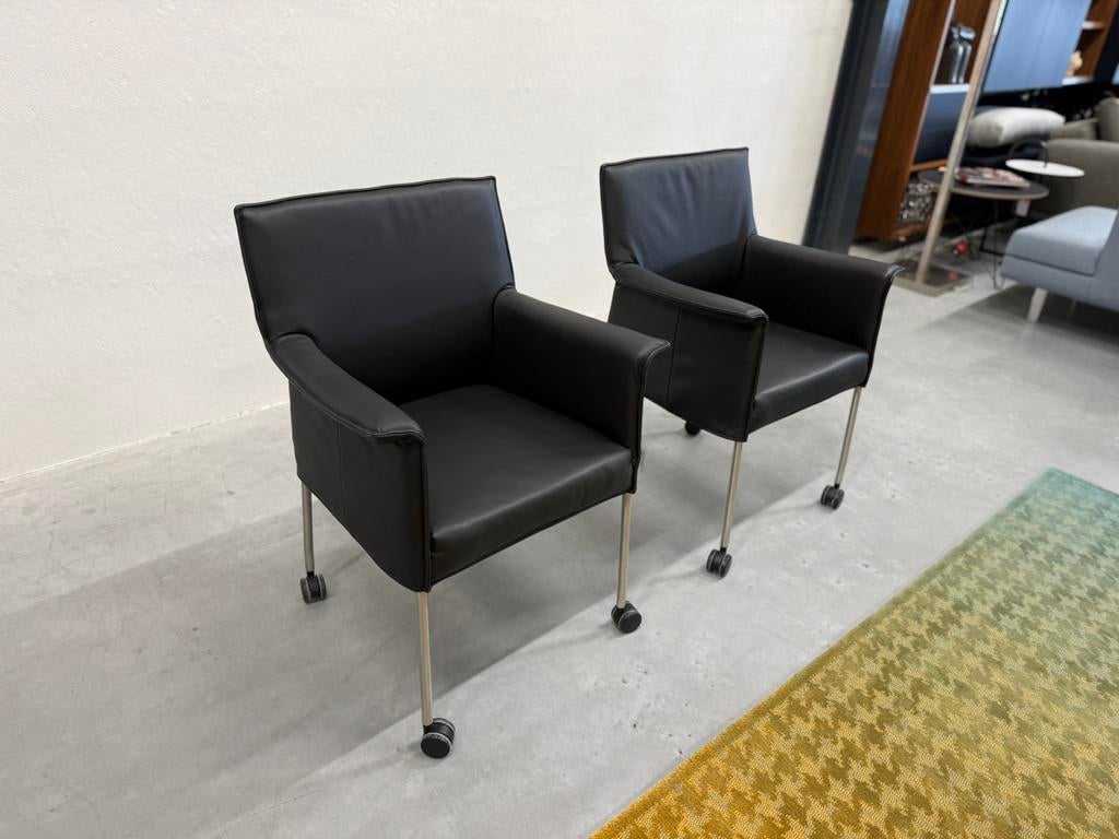 4 Nieuw Design On Stock Gola Eetkamerstoel Zwart Leer Stoel, Zwart, Leer, Ophalen of Verzenden, Vier