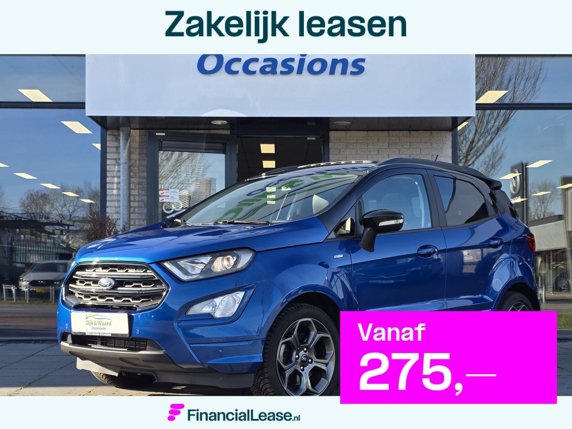 Ford EcoSport 1.0 EcoBoost ST-Line Automaat – Pano – Cam, 125 pk, Gebruikt, Euro 6, Ecosport