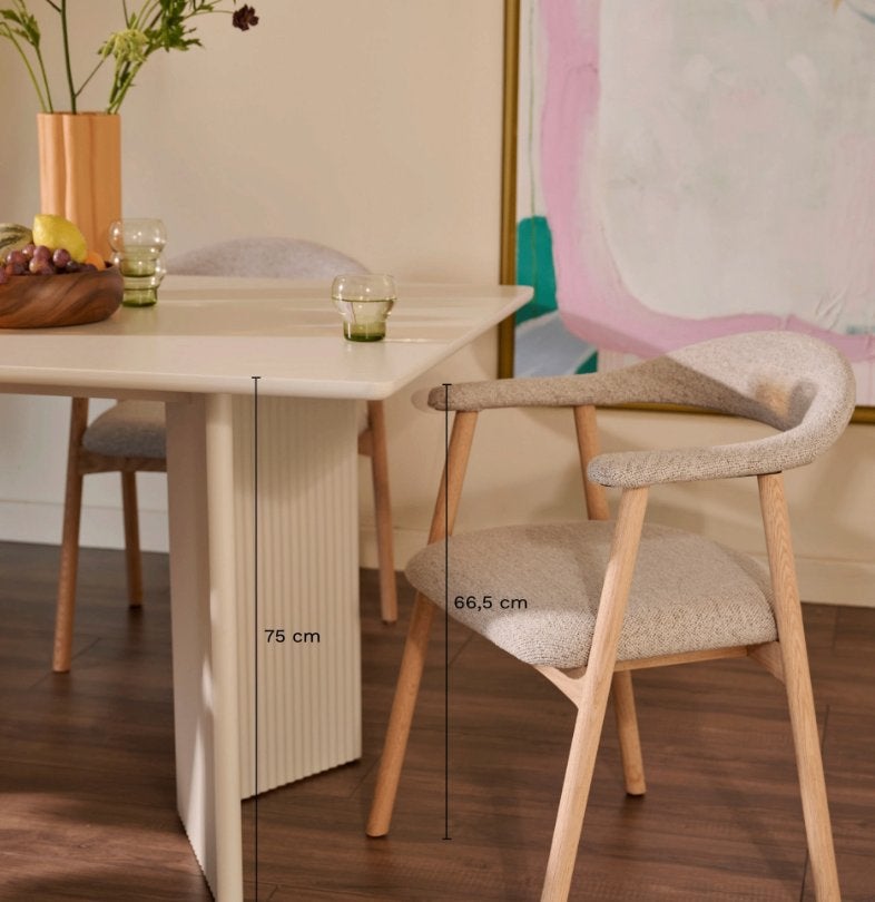 by fonQ Nordic Eetkamerstoel Eikenhout Greige | Van €189, nu, Byfonq, Overige kleuren, Byfonq, Nieuw