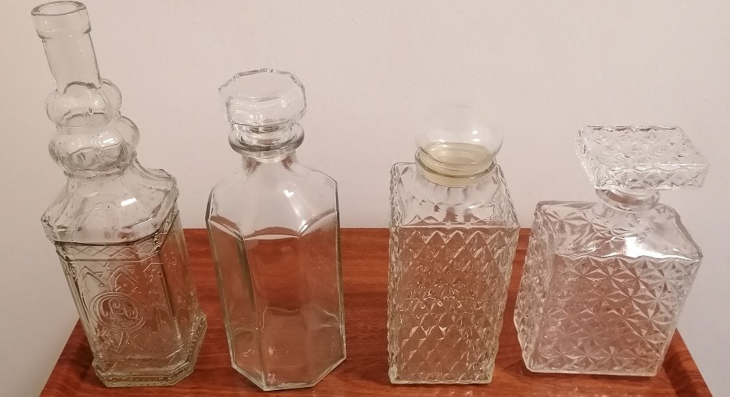 Vintage likeur/whisky fles / karaf glas  VANAF € 7,50, Ophalen of Verzenden