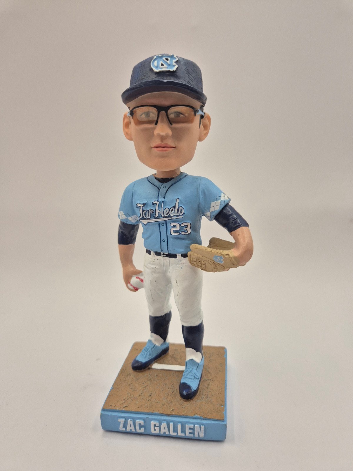 Zac Gallen Bobblehead - UNC Tar Heels Honkbal, Ophalen of Verzenden, Zo goed als nieuw