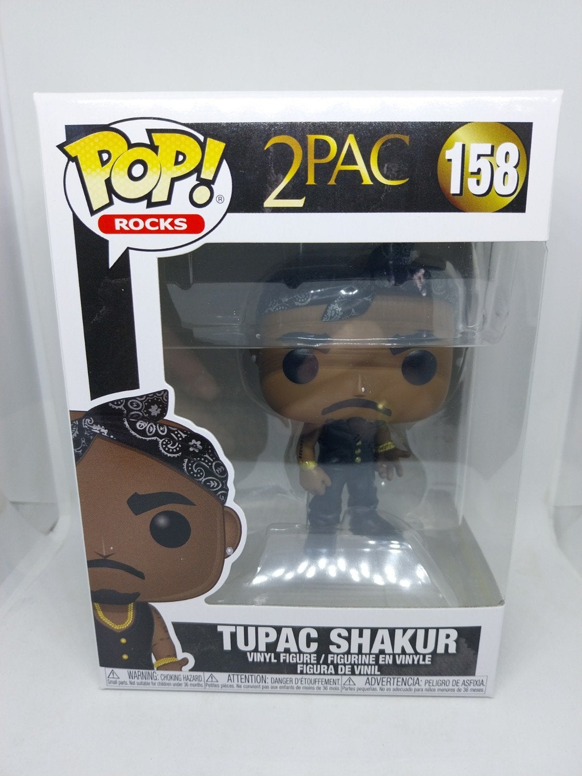 Funko Pop Rocks #158 Tupac Shakur Vinyl Figuur, Ophalen of Verzenden, Zo goed als nieuw