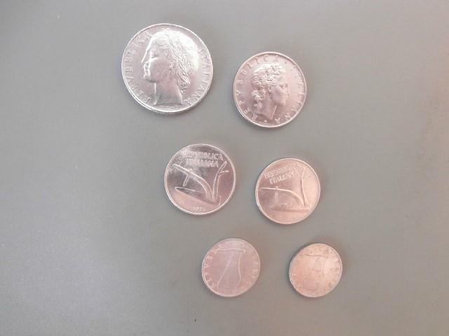 Munten Italië 1953 -1954 -1957 -1966 -1974, Verzenden, Italië, Setje