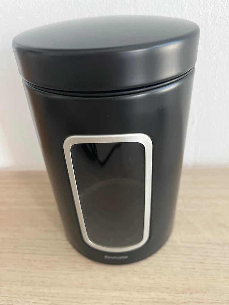 Zwarte Brabantia bewaarblik - Zo goed als nieuw, Ophalen of Verzenden, Zo goed als nieuw, Metaal, Brabantia