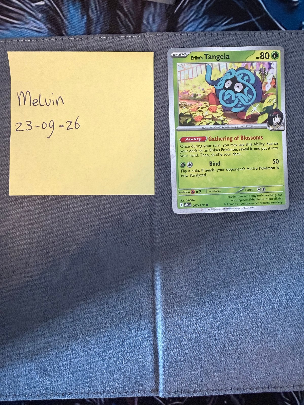 Erika's Tangela 007/217 - NM Conditie, Ophalen of Verzenden, Zo goed als nieuw, Losse kaart