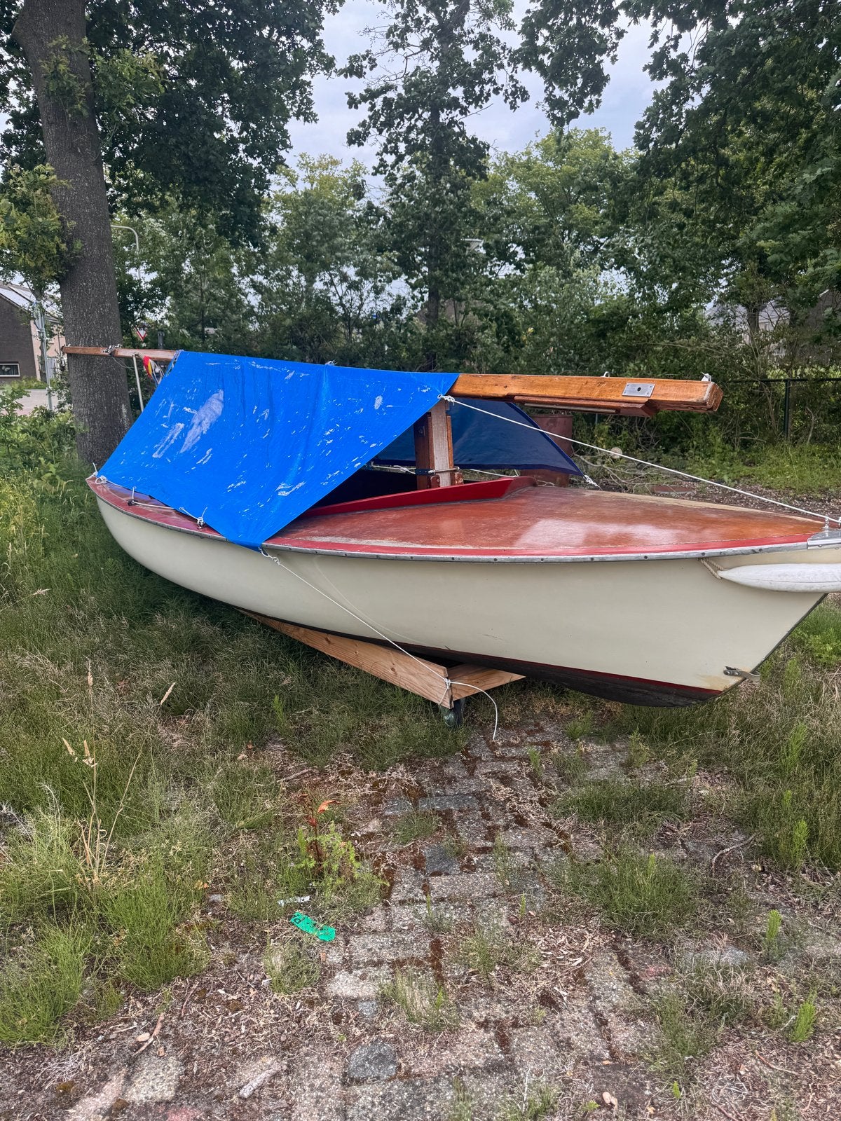 Klassieke open zeilboot - Hout - Opknapper, Ophalen of Verzenden, Gebruikt
