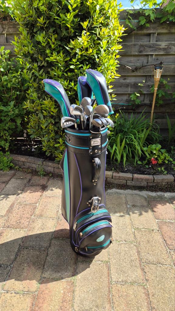 Complete golfset Slazenger met tas en clubs, Ophalen, Gebruikt, Set, Overige merken