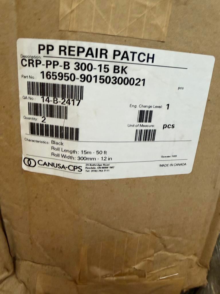 CANUSA-CPS PP Reparatie Patch CRP-PP-B 300-15 BK (2 rollen), Niet beschikbaar, Nieuw, Ophalen of Verzenden, CANUSA-CPS