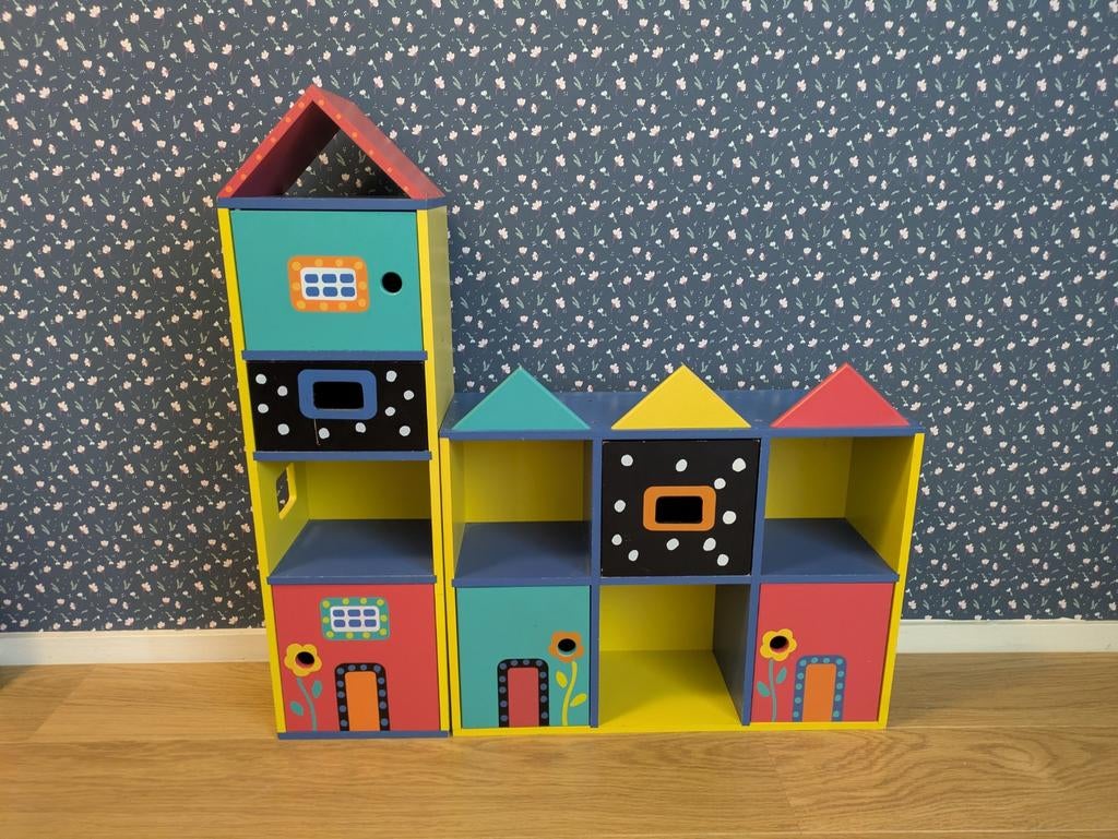 Leuke kinderopberger in huisjesvorm voor speelgoed, Ophalen of Verzenden