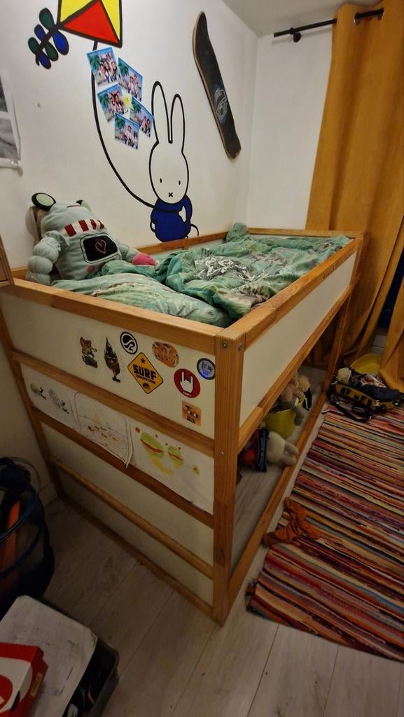 Kinderbed hoogslaper - gratis af te halen, Ophalen, Gebruikt, Eenpersoons, 90 cm
