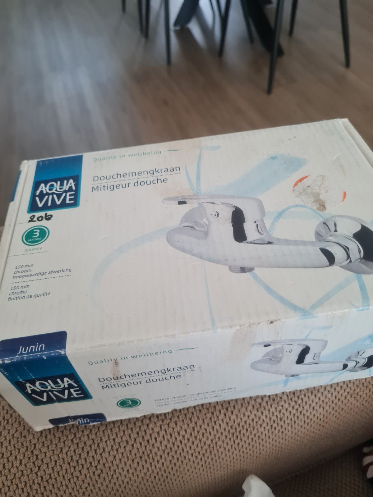 Aqua Vive Douchemengkraan Chroom - Nieuw in doos, Ophalen of Verzenden, Nieuw, Chroom, Douche