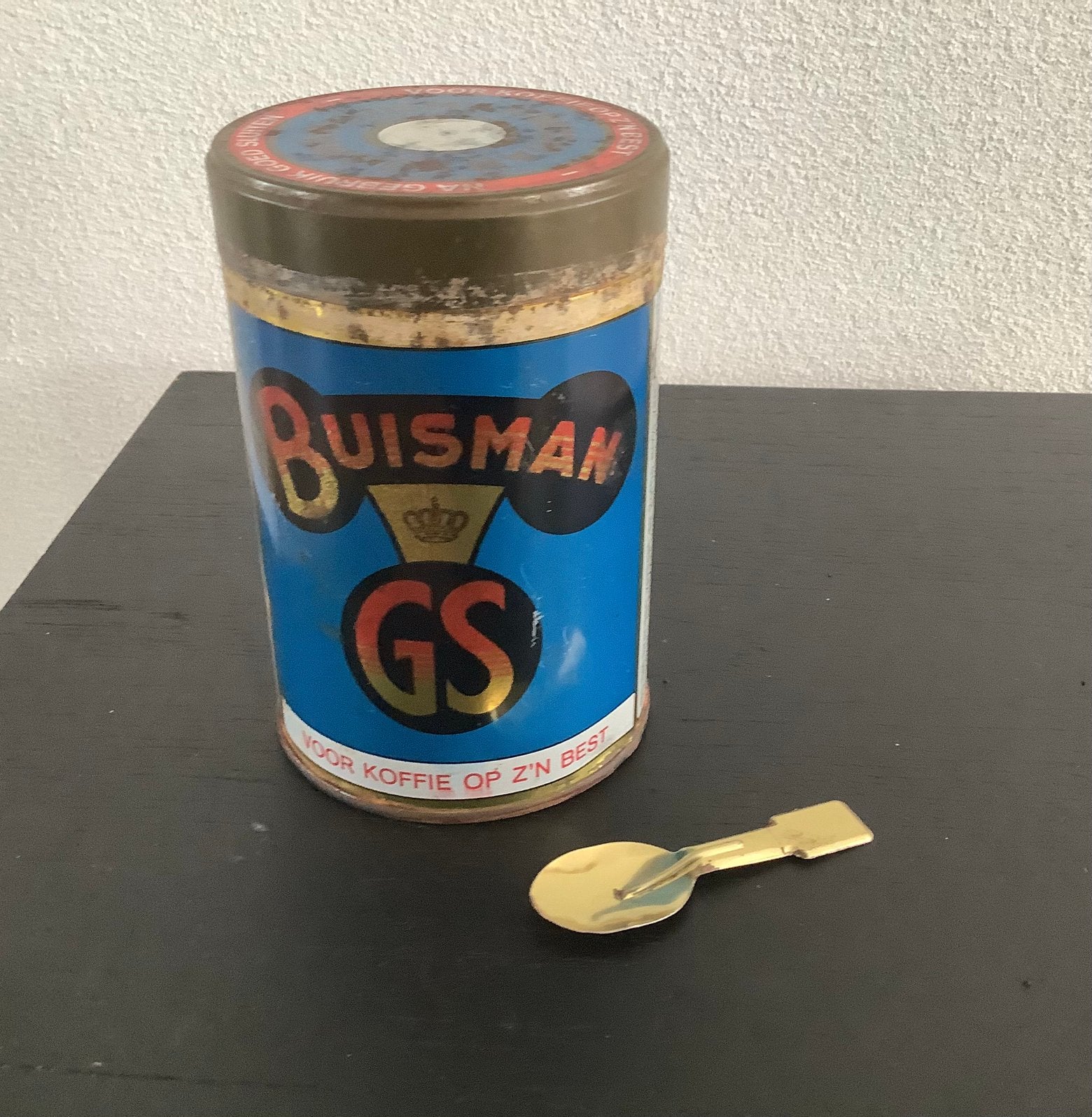 Vintage Buisman blik met lepeltje, Ophalen of Verzenden, Zo goed als nieuw, Overige