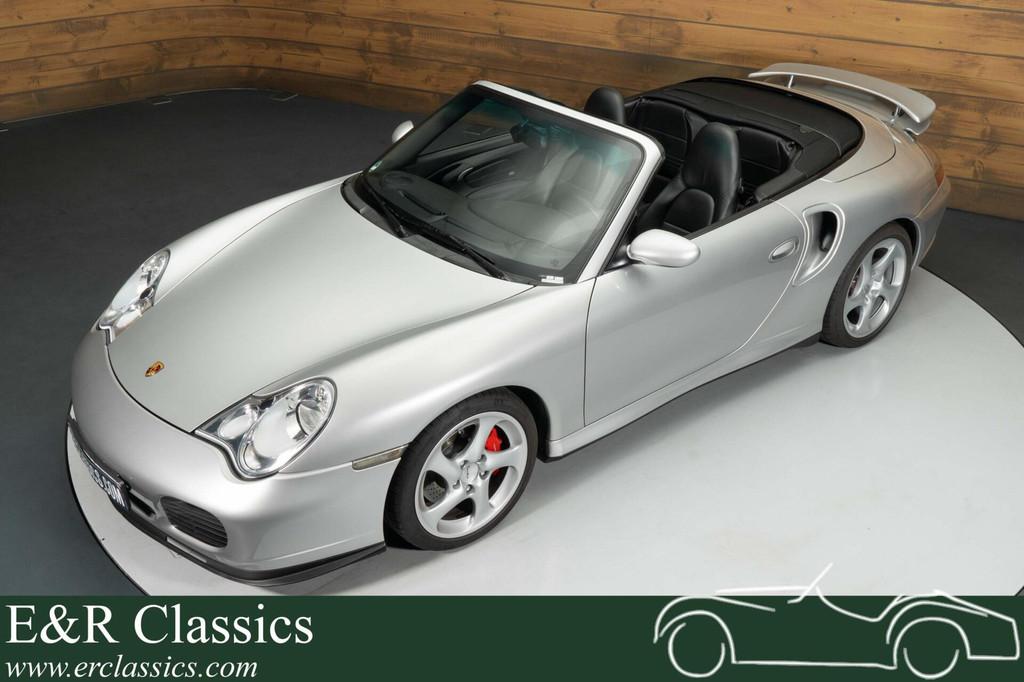 Porsche 911 Turbo Cabriolet | 2004, Auto's, Zwart, Cabriolet, Leder, Bedrijf