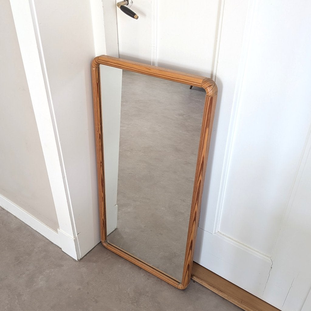 Grote zware houten vintage spiegel. Flabeg, Ophalen, Minder dan 50 cm, Gebruikt, Minder dan 100 cm