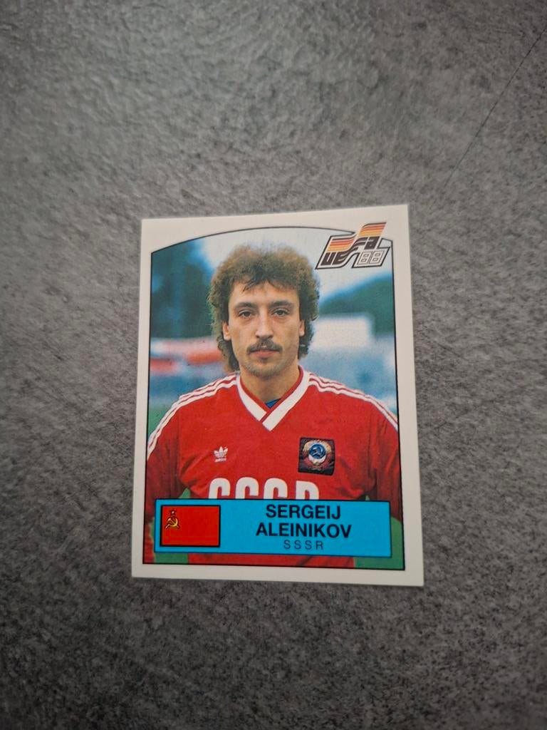 Panini sticker Euro 88 Duitsland. Sergeij Aleinikov SSSR., Verzenden, Zo goed als nieuw, Sticker