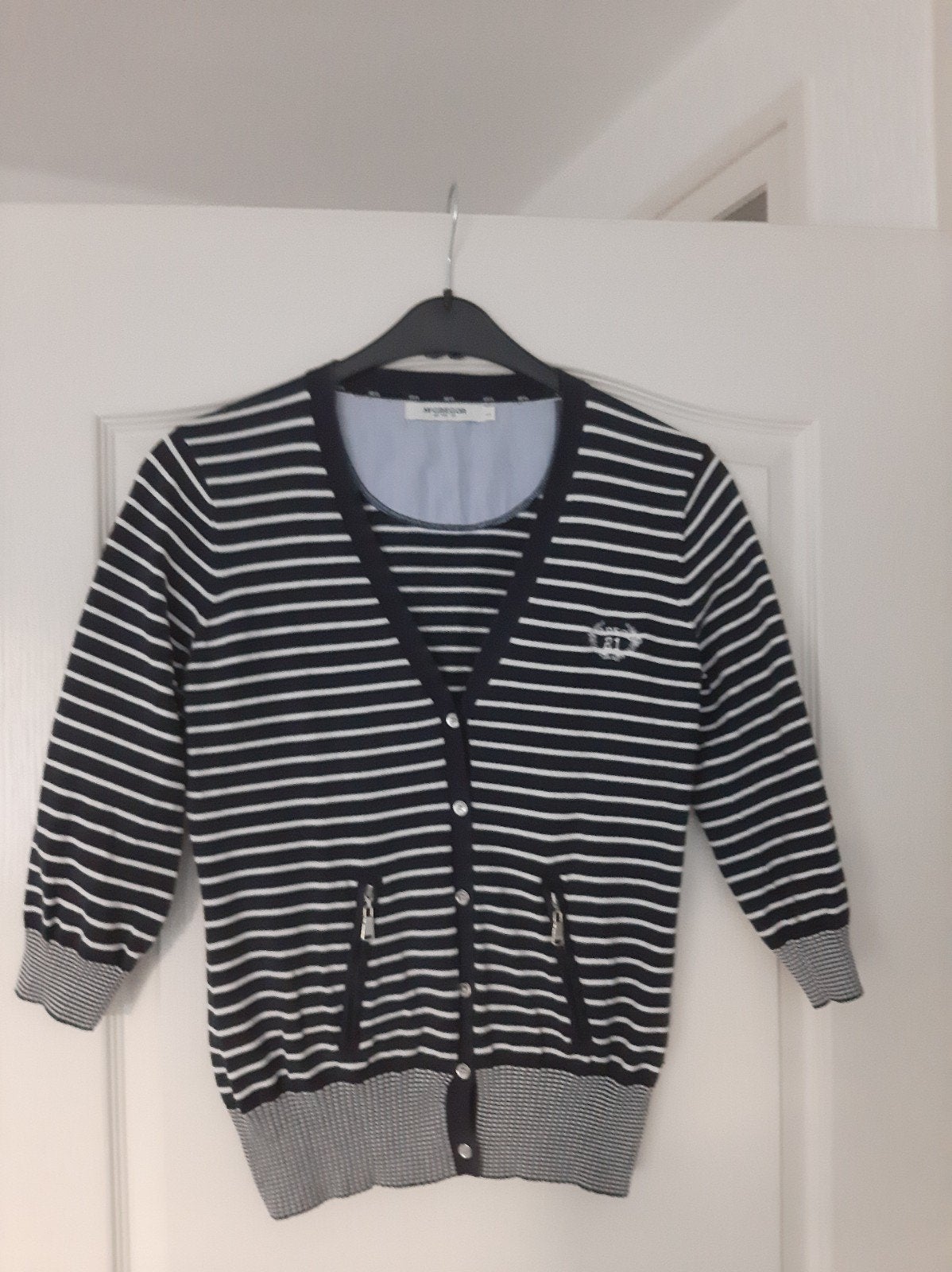 McGregor Vestje DK-Blauw met Wit Maat L, McGregor, Blauw, Maat 42/44 (L), Ophalen of Verzenden