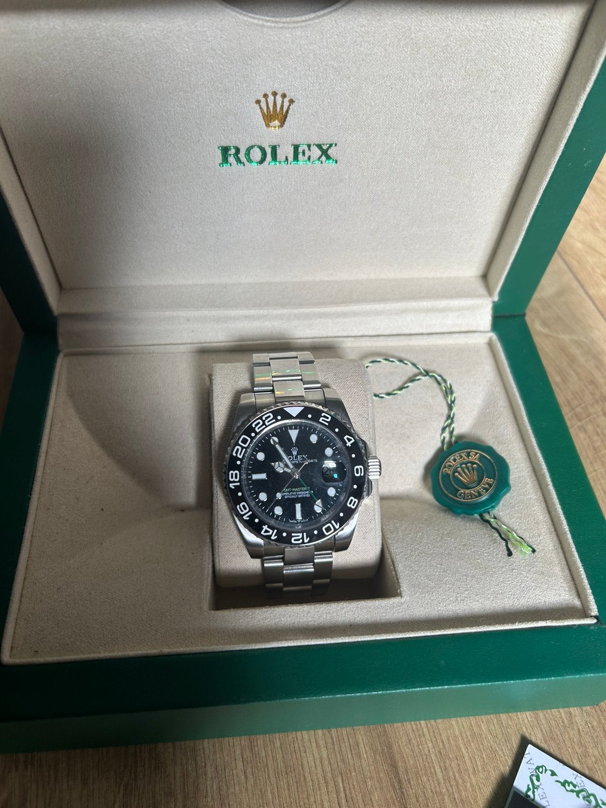 Rolex gmt-II zwart, Ophalen of Verzenden, Staal, Polshorloge, Overige merken