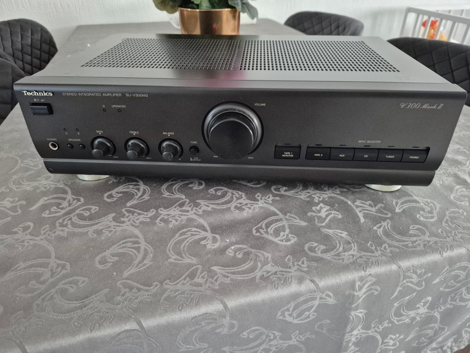Technics SU-V300M2 Stereo Geïntegreerde Versterker, Gebruikt, 60 tot 120 watt, Stereo, Ophalen