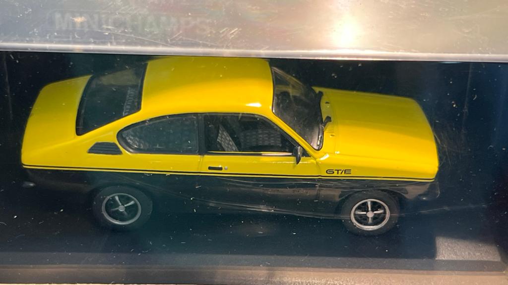 Minichamps Opel Kadett 'C' GT/E 1973-77 geel/zwart, Ophalen of Verzenden, Zo goed als nieuw
