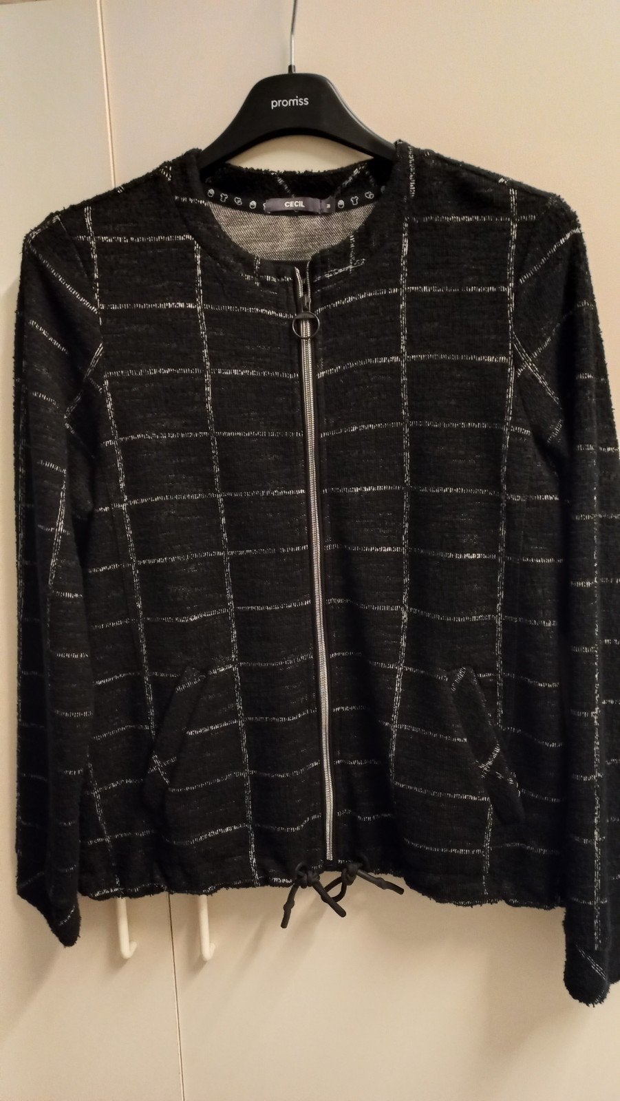 Cecil jasje met rits, zwart/wit ruit, maat M, Kleding | Dames, Maat 38/40 (M), Zwart, Ophalen of Verzenden, Zo goed als nieuw