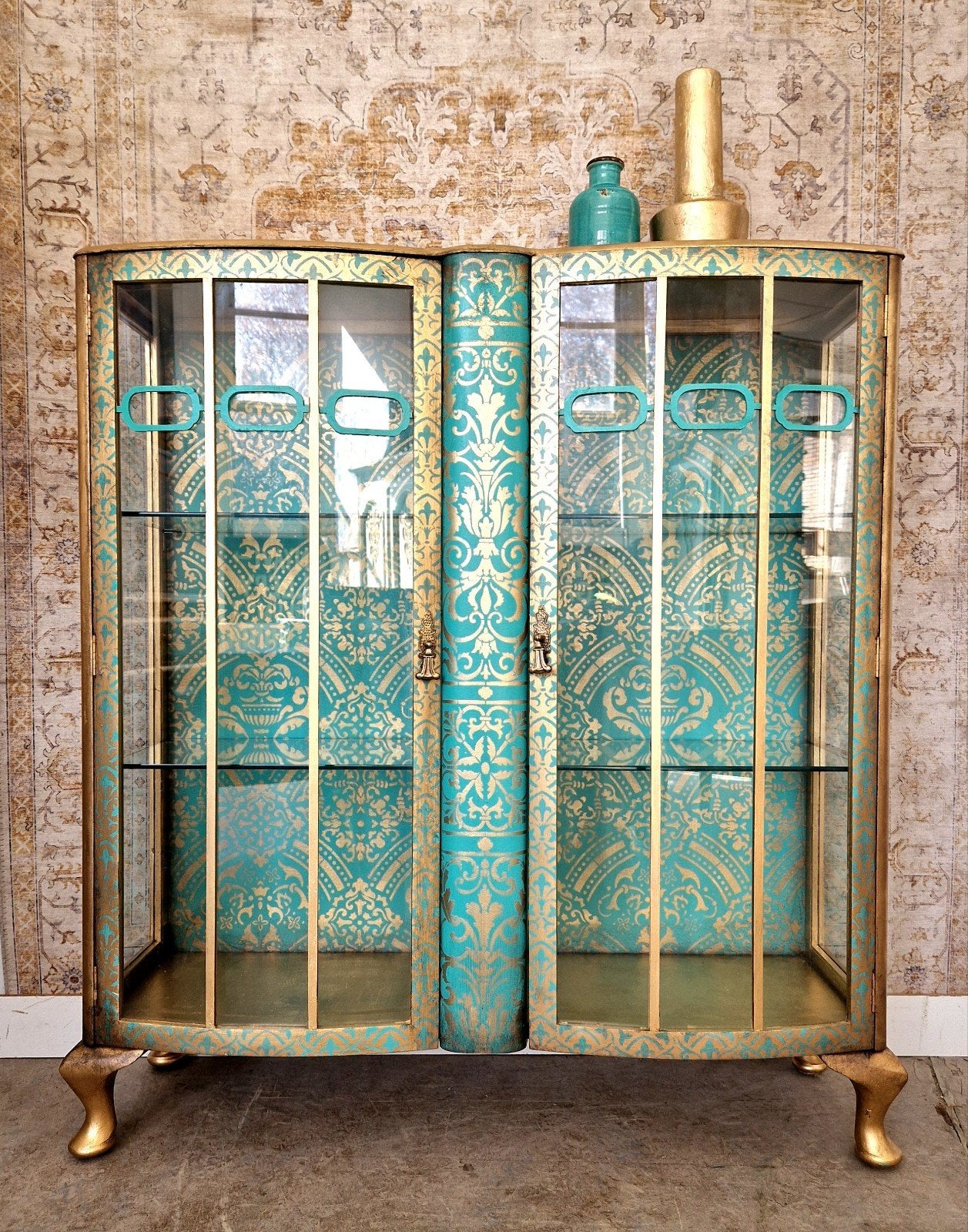 Unieke collectie oosterse meubels in turquoise en blauwtint, Antiek en Kunst, Ophalen of Verzenden