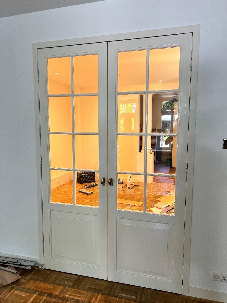 Hardhouten openslaande deuren, Ophalen, Gebruikt, Binnendeur, 200 tot 215 cm