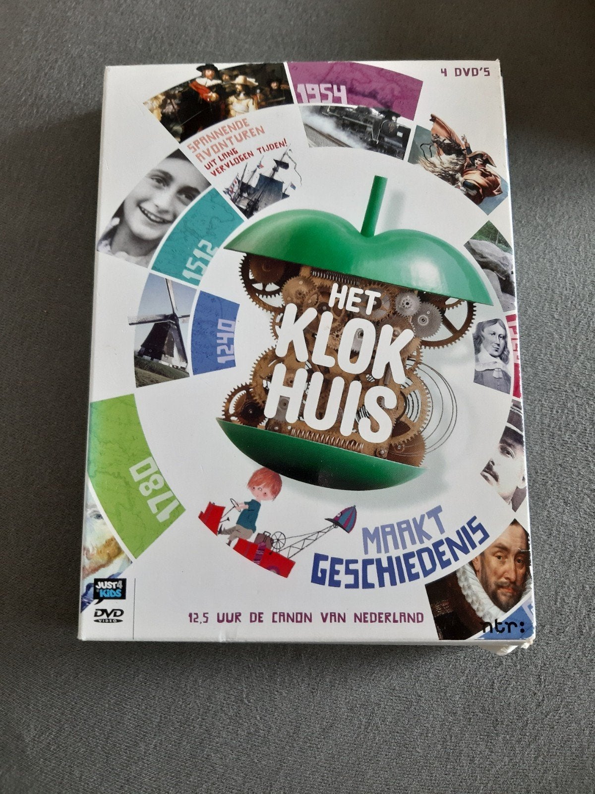 Het Klokhuis: Maakt Geschiedenis - 4 DVD's (Gebruikt), Gebruikt, Alle leeftijden, Nederlands, Politiek of Geschiedenis