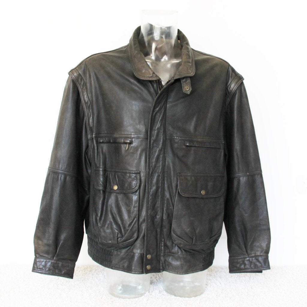Soepele Leren Heren Jas181* (L) € 55,-, Maat 52/54 (L), Ophalen of Verzenden, Zo goed als nieuw, Overige kleuren