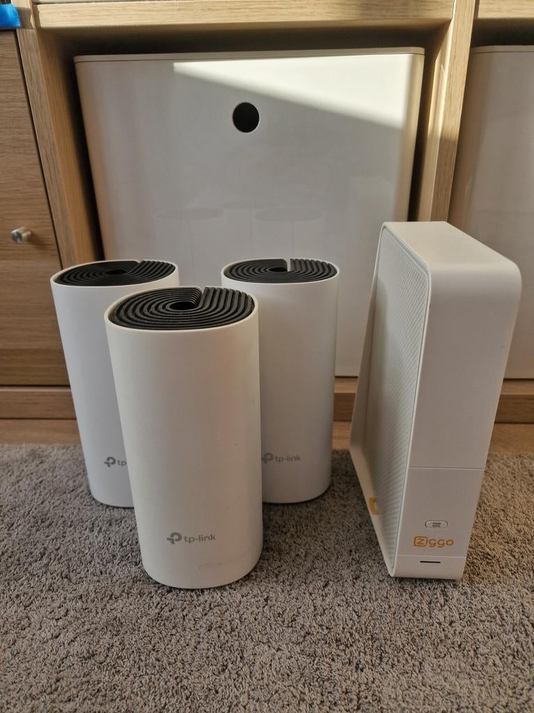 TP-Link Deco M4 mesh wifi en Ziggo modem, Ophalen of Verzenden, Zo goed als nieuw, Ziggo/TP-Link