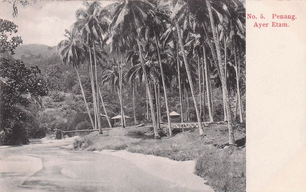 Nederlands Indië Penang - Ayer Etam, Ophalen of Verzenden, Voor 1920, Ongelopen, Buiten Europa