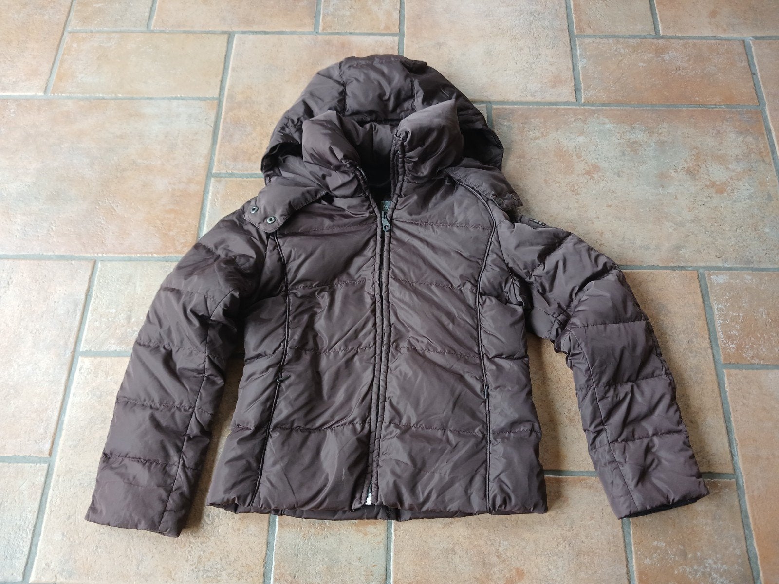 add bruine winterjas maat 152/158, Ophalen of Verzenden, Gebruikt, Meisje, Jas