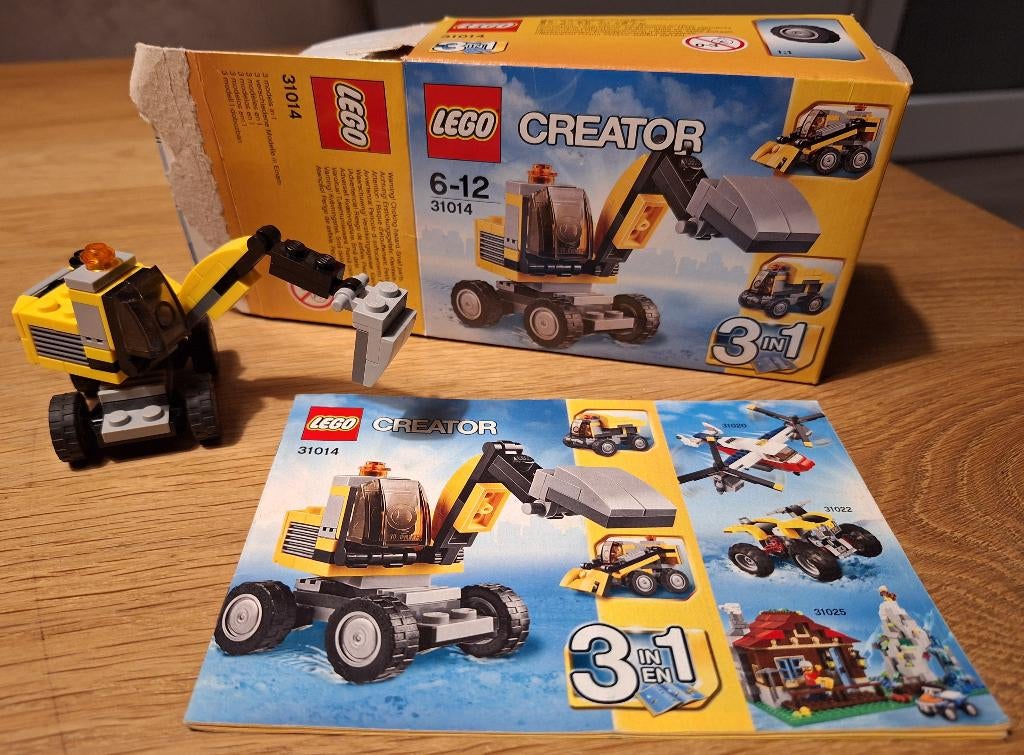 LEGO 31014 Power Digger Creator3-in-1 | 100% compleet + doos, Compleet, Gebruikt, Lego, Ophalen of Verzenden