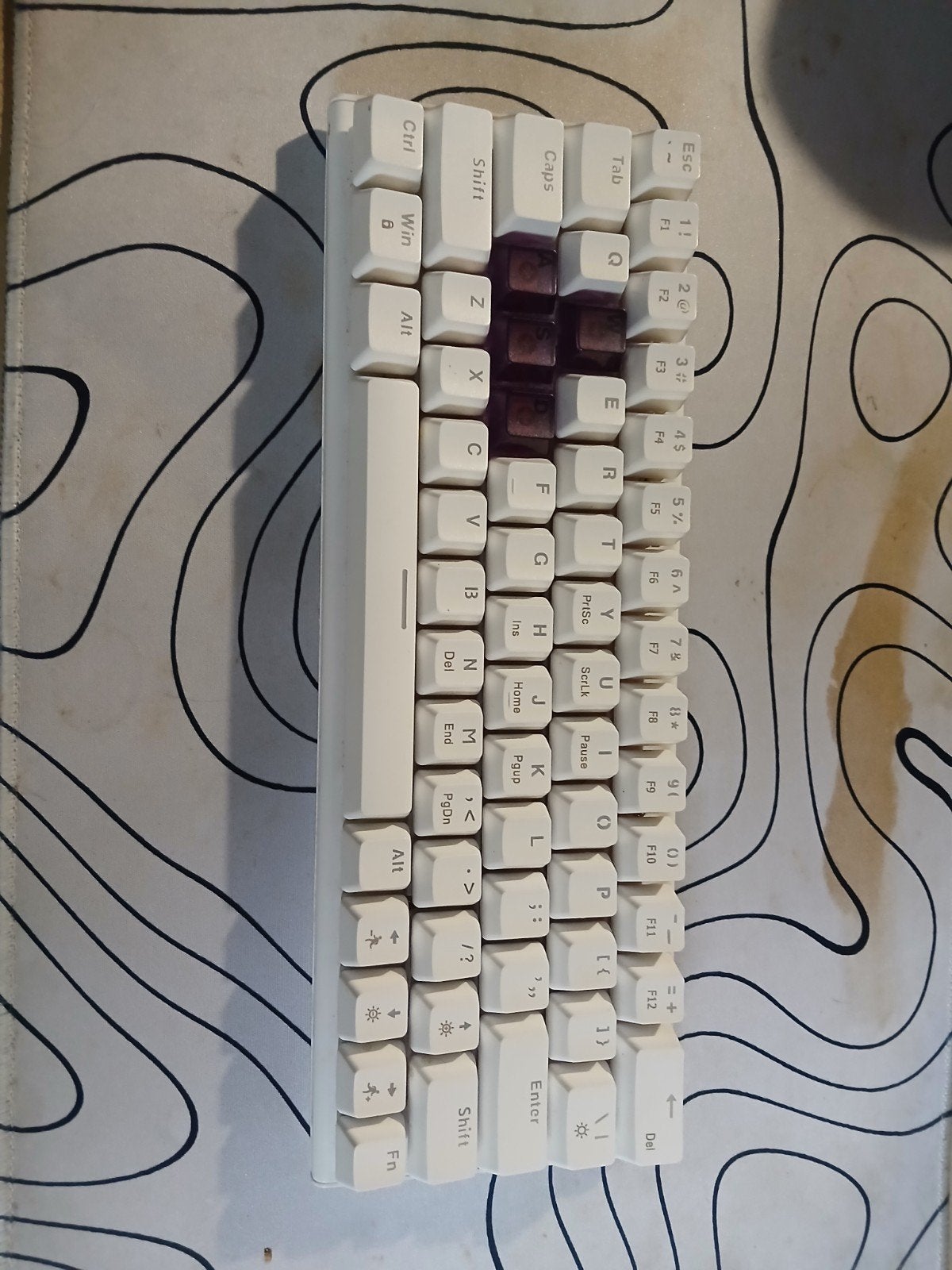 60% gaming mechanical custom keyboard, Computers en Software, Toetsenborden, Ophalen of Verzenden, Gebruikt, Bedraad, Gaming toetsenbord