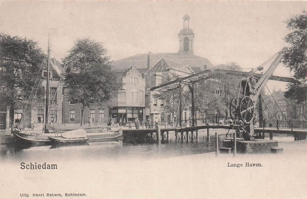 702-344-027 Schiedam Lange Haven, Verzenden, Voor 1920, Zuid-Holland