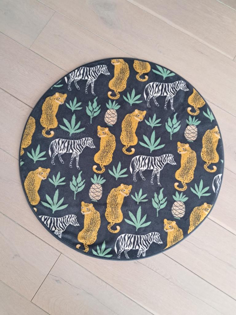 Jungle Vloerkleed, 50 tot 100 cm, Rond, Zo goed als nieuw, Groen