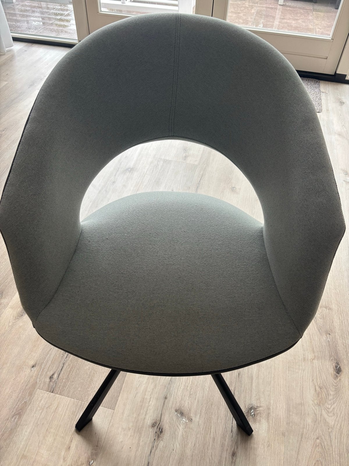 6x Feelings eetkamerstoel Jesse - Zo goed als nieuw, Huis en Inrichting, Stoelen, Ophalen, Leer, Zo goed als nieuw, Grijs