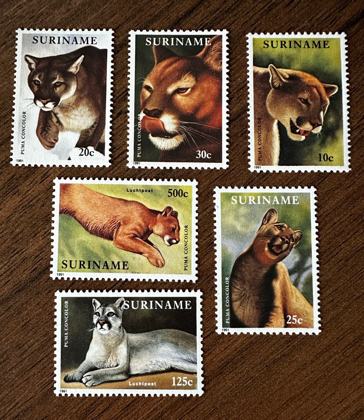 Suriname 1991 WWF Poema Postfris dieren, Ophalen of Verzenden, Postfris