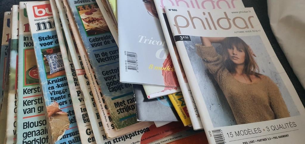 26x patroon tijdschriften- breipatronen haakpatronen, Ophalen of Verzenden, Zo goed als nieuw, Breien of Haken, Patroon of Boek