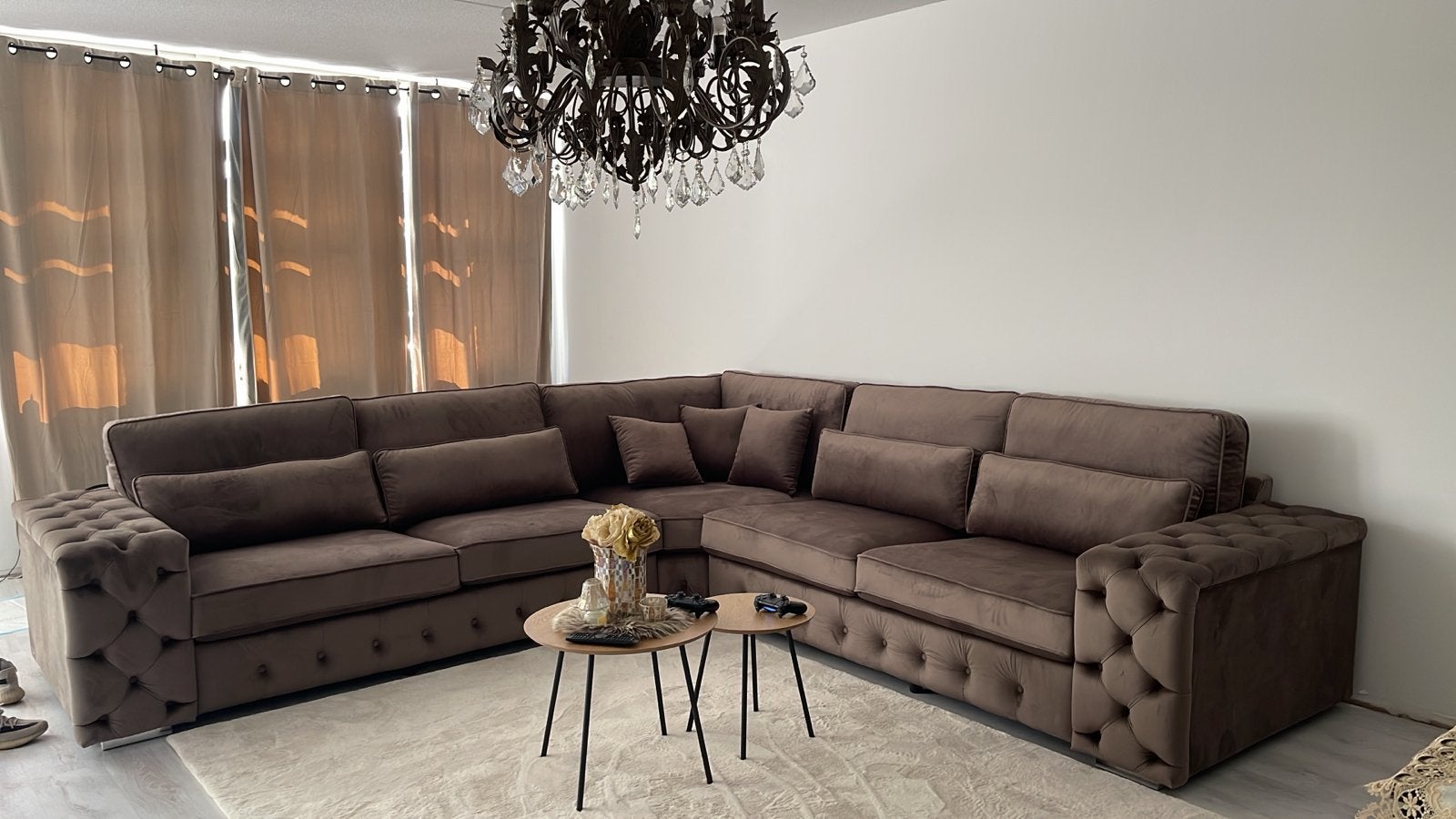 Prestige Grote Hoekbank - Comfortabel en Ruim, Huis en Inrichting, Ophalen, Gebruikt, 100 tot 125 cm, Hoekbank