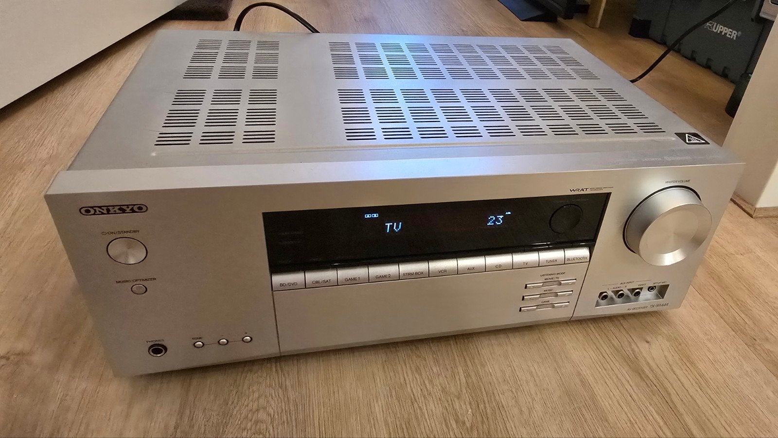 Onkyo TX-SR444 AV Receiver met afstandsbediening, Ophalen of Verzenden, Gebruikt, Onkyo