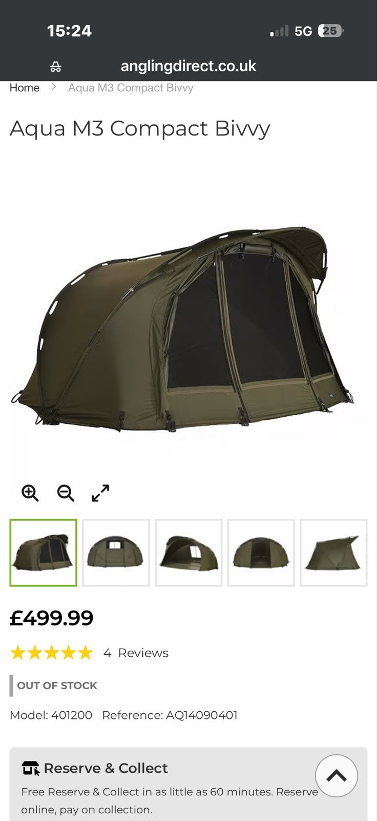Aqua M3 Compact Bivvy - Heavy Duty Grondzeil, Ophalen of Verzenden, Zo goed als nieuw, Overige typen