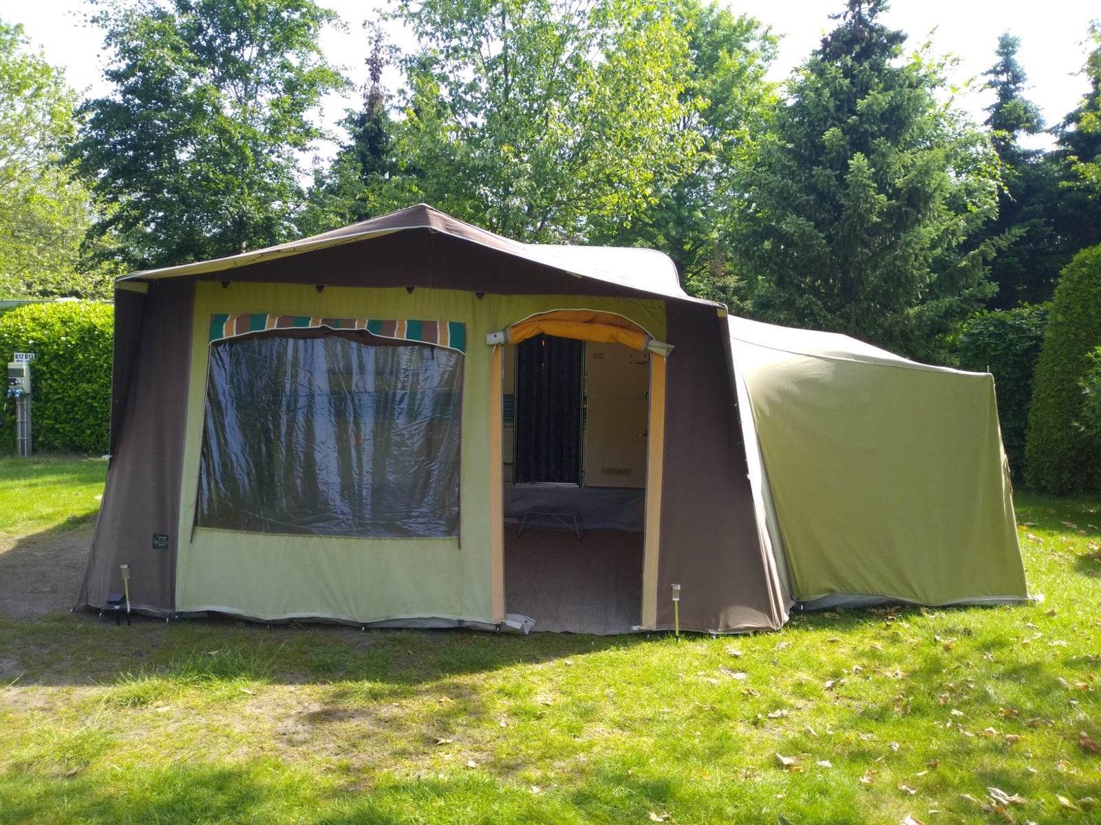 Vintage voortent jaren zeventig/70's Domus lance, Ophalen, Gebruikt