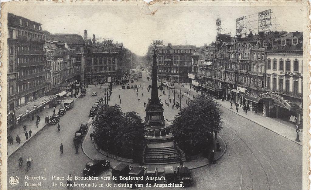 Kaart Brussel, Verzamelen, Ansichtkaarten | België, Ophalen of Verzenden, 1920 tot 1940, Gelopen, Brussel (Gewest)