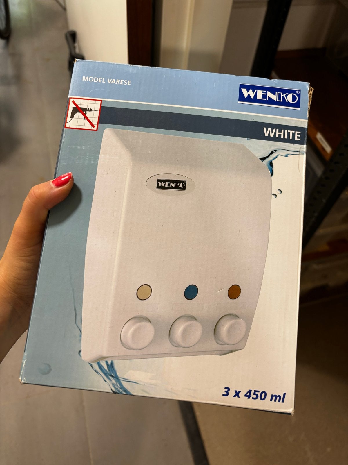 Wenko zeepdispenser wit, nieuw + 2 reserve zeephouders, Ophalen, Nieuw, Zeepdispenser/zeepbakje, Wit