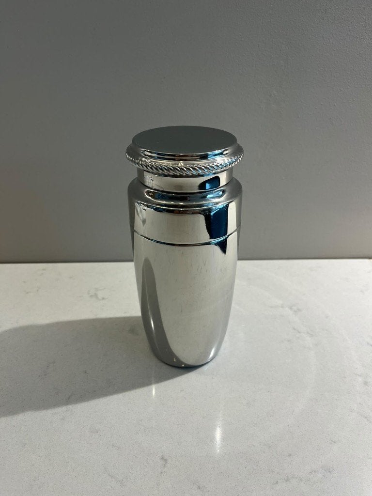 Vintage Alfra Alessi Mercurio cocktailshaker – RVS – Italië, Zilver, Ophalen of Verzenden, Overige typen, Gebruikt