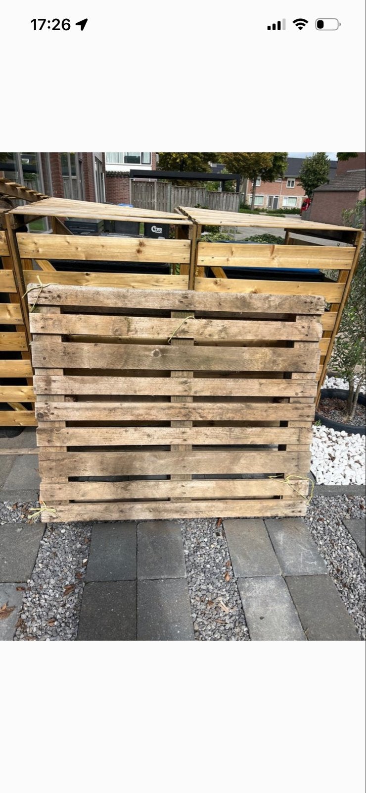 Gratis houten pallet, Ophalen, Gebruikt, 50 mm of meer, Pallet